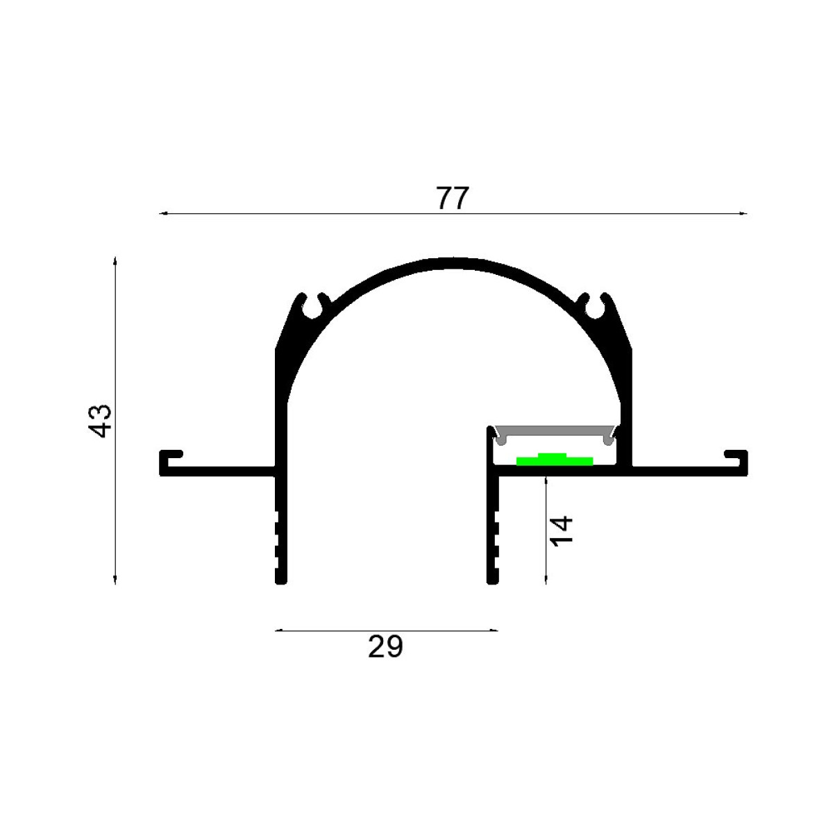 Dimensões de SOTILLE SANCA WALL WASHER