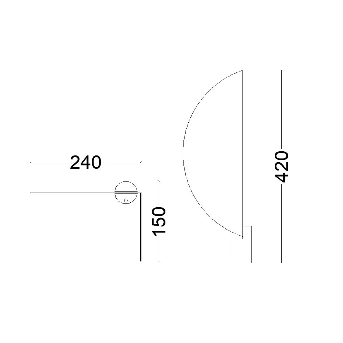 Dimensões de ABAJUR NOVENTA E UM LED 3W BIVOLT