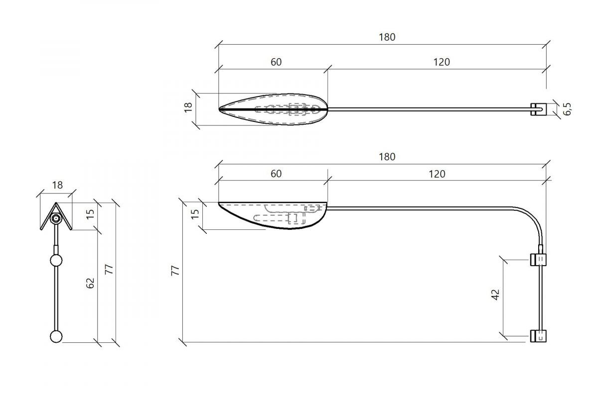 Dimensões de ARANDELA TOTI 180 E27